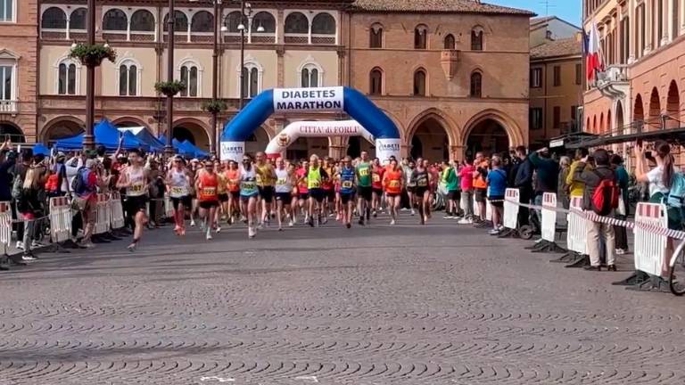 La partenza della Diabetes Marathon