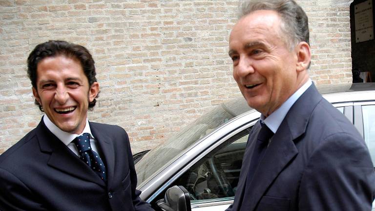 Un giovane Igor Protti con Vincenzo Bellavista, storico presidente del Rimini