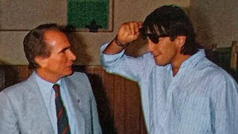 Azeglio Vicini negli anni 80 con Walter Zenga (foto da “soloanni80 il calcio più bello del mondo)