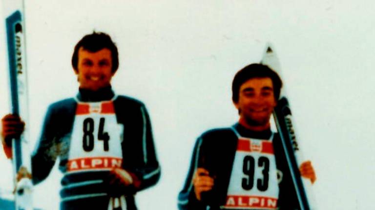 A lato, Giorgio Cecchetti (col pettorale numero 84) e Maurizio Battistini.