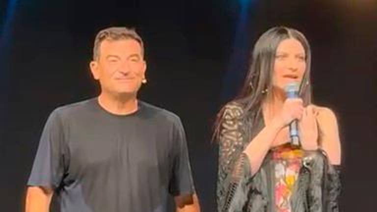 Max Giusti e Laura Pausini