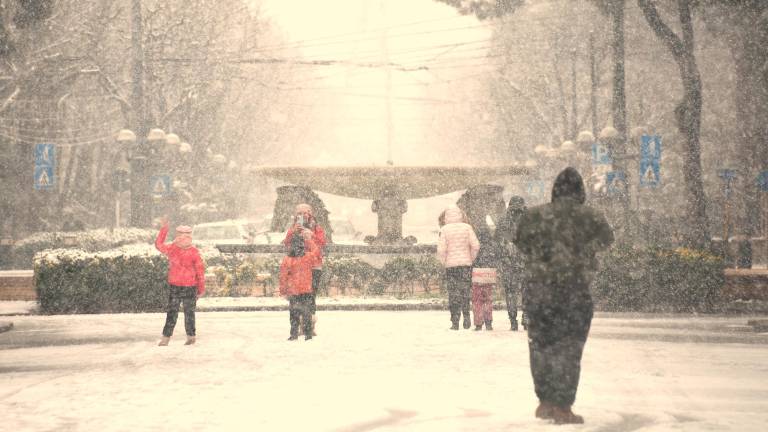 Rimini sotto la neve, la spiaggia è un parco giochi FOTOGALLERY Migliorini