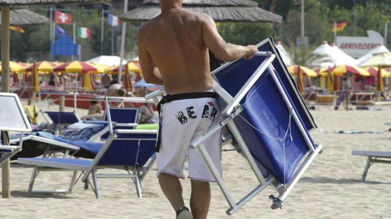 Bagnino in spiaggia, foto di repertorio