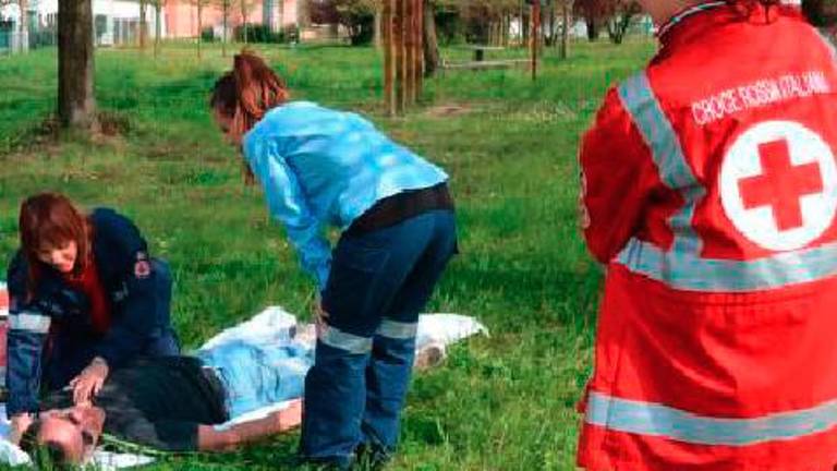 Una precedente esercitazione della Croce Rossa
