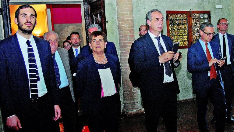 Il vicepresidente del Csm Giovanni Legnini in visita a Cesena