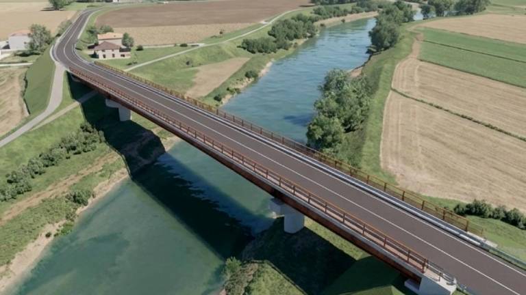 Il rendering del Ponte Braldo sulla Sp27 bis a Forlì