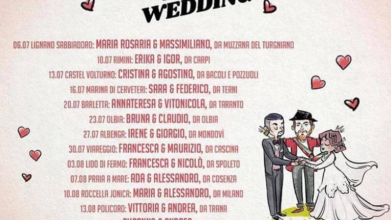 Erika e Igor da Carpi, sposi a Rimini: celebra Jovanotti
