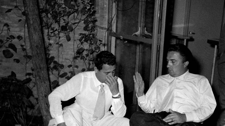 Alberto Sordi con Federico Fellini