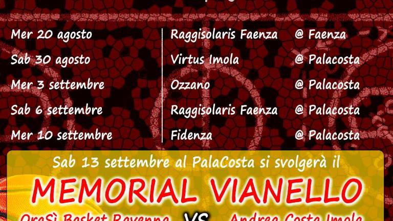 OraSì, ecco il programma amichevoli: debutto il 20 agosto a Faenza