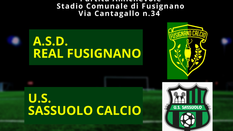 Calcio, giovedì il Real Fusignano sfida il Sassuolo