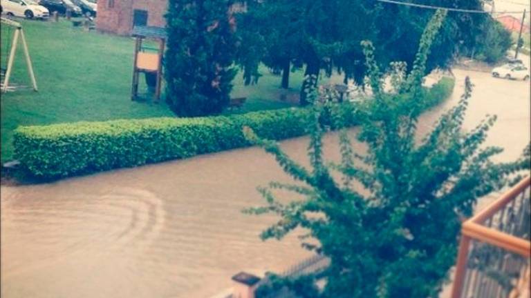 L’allagamento nel giugno del 2014 nella zona di Tipano