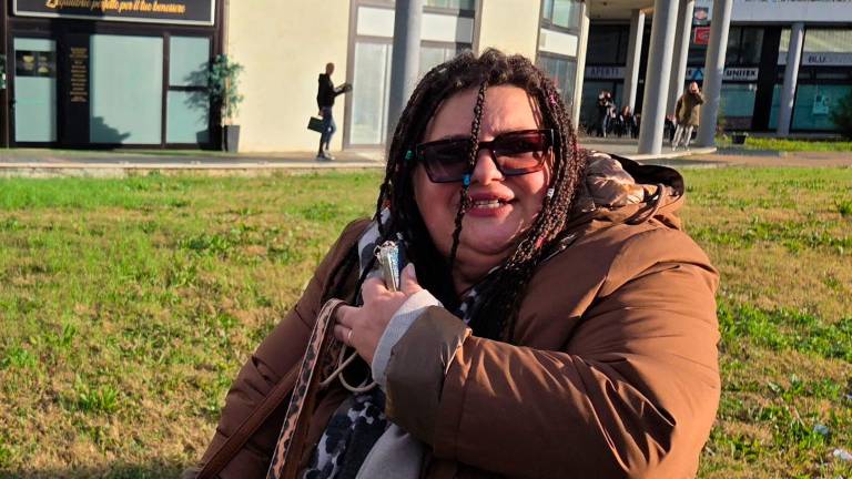 Valeria Bartolucci questa mattina all’esterno del tribunale (Migliorini)