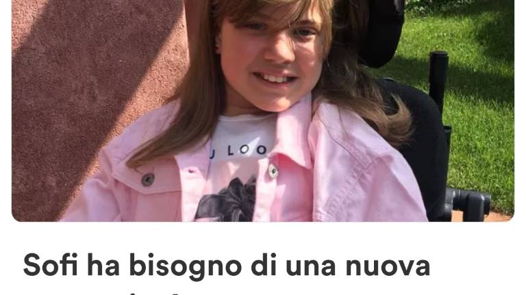 Cesena, la piccola Sofi ha bisogno di una carrozzina speciale. Scatta la solidarietà: il link per donare