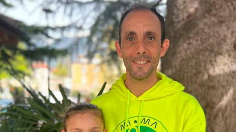 Cecilia Rondinelli con il padre, il maestro Alessandro Rondinelli