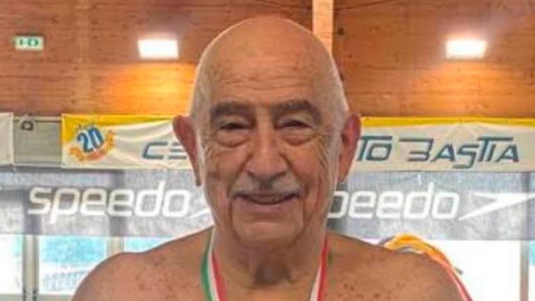 Il recordman europeo Giuseppe Bilotta, 90 anni.
