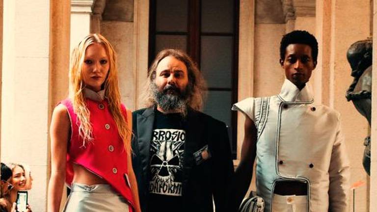 Daniele Zafferani con i suoi modelli