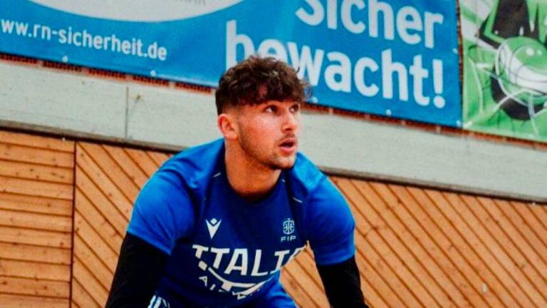 Stefano Saccoccia durante un allenamento