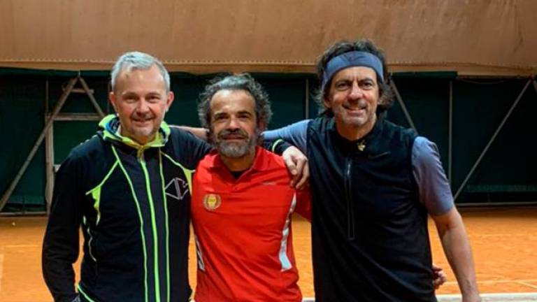 Da sinistra il capitano Alessandro Maccaferri, Gianluca Mambelli e Lorenzo Franchi