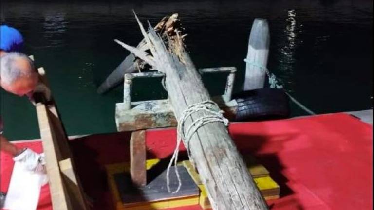Il punto in cui si è spezzato il palo