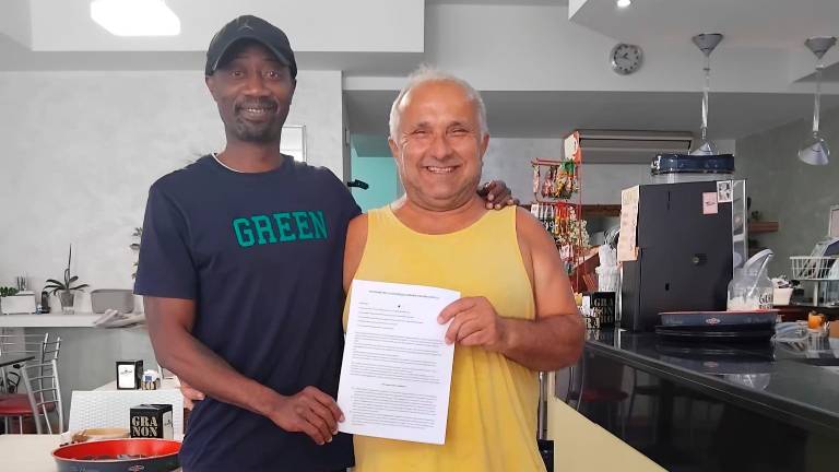 Joseph Agboton insieme a Gianfranco Rambelli