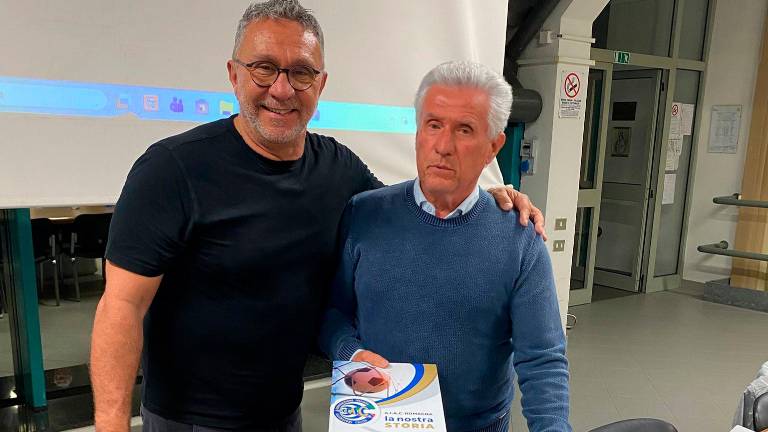 Il tecnico Alessandro Miramari insieme ad Antonelli dell’Aiac