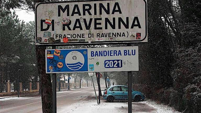 Neve a Marina di Ravenna