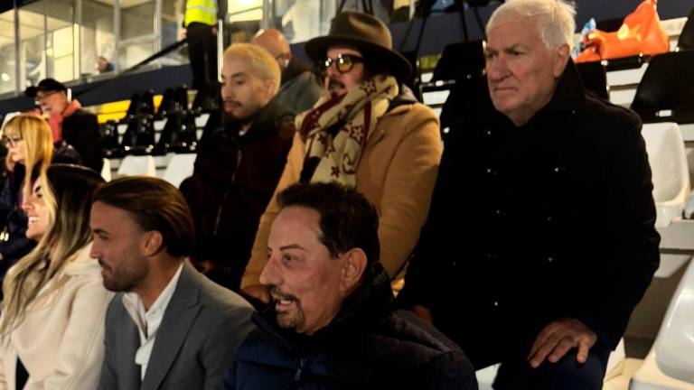 La nuova dirigenza in tribuna sabato durante Pianese-Rimini