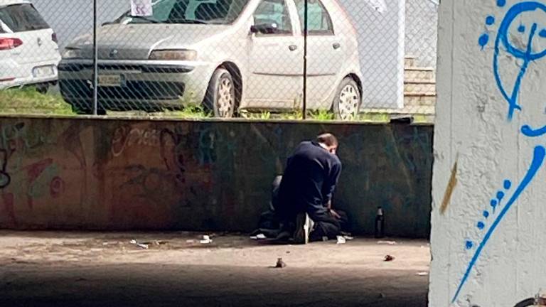 La scena immortalata da un cesenate poco prima dell’ora di pranzo