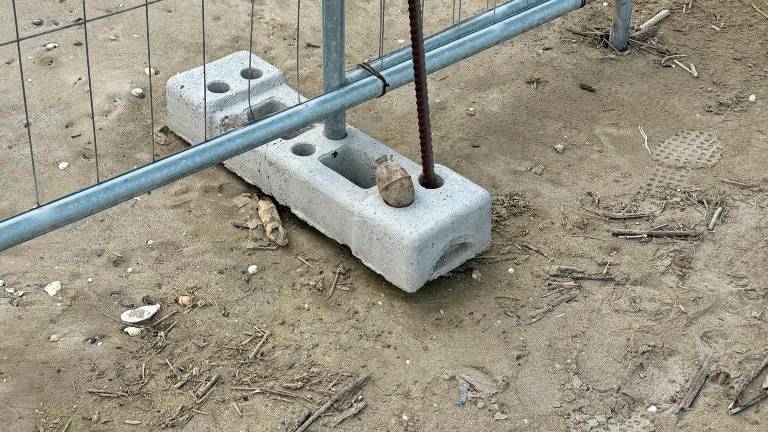 L’ordigno bellico ritrovato