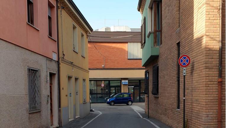 La parte finale molto stretta di via Ducale