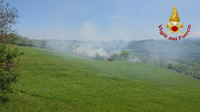 Tredozio, incendio sul Monte Busca