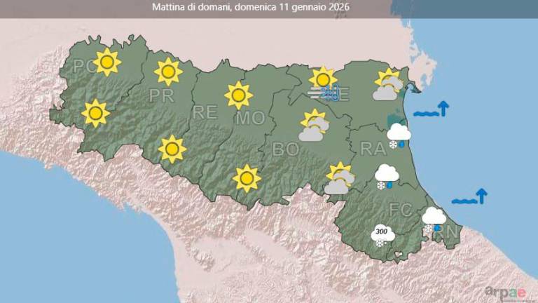 Meteo Romagna, torna la neve sull’Appennino cesenate e riminese domenica 11 gennaio