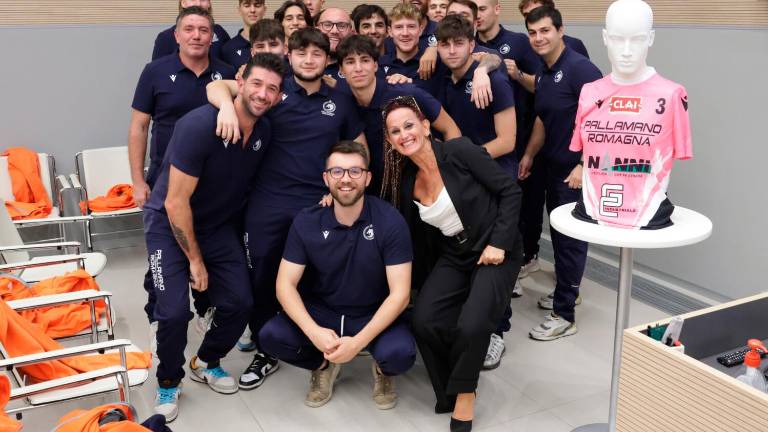 I giocatori del Romagna alla presentazione ufficiale foto mazzini