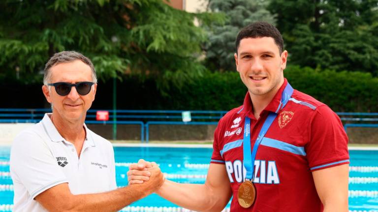 Grande festa all’Imolanuoto per il campione del mondo Simone Cerasuolo / FOTOGALLERY