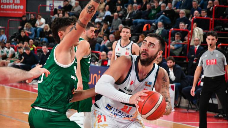 Pietro Aradori ha segnato 12 punti consecutivi nel terzo quarto contro gli irpini foto FABIO BLACO