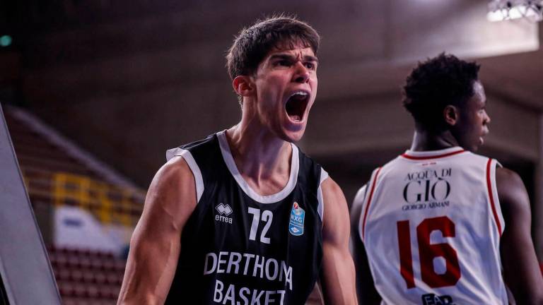 La grinta di Andrija Josovic, ala montenegrina di 2.04 del 2006 campione d’Italia Under 19 con Tortona