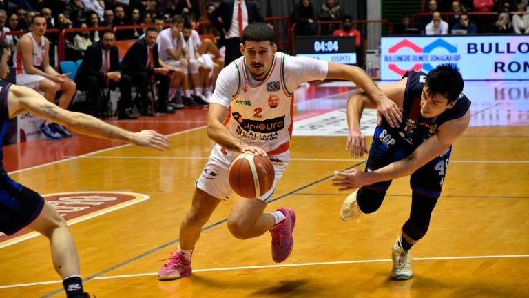 Matteo Parravicini durante Unieuro-Sebastiani della stagione regolare (Blaco)
