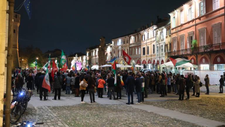 La manifestazione per la pace in Palestina
