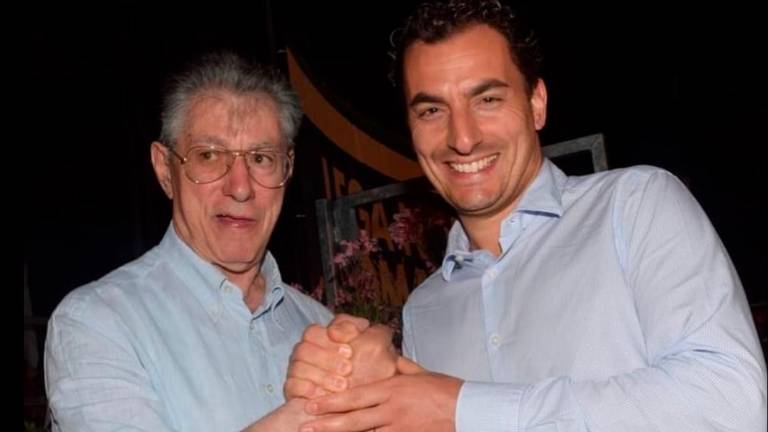 Umberto Bossi insieme a Jacopo Morrone