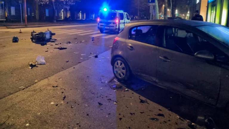 La scena dopo lo schianto