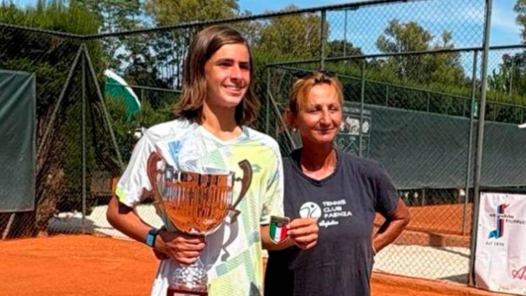 Diego Tarlazzi campione italiano under 14 con Flora Perfetti