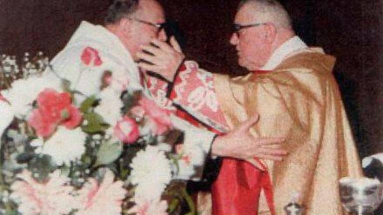 Don Giovanni Sirolli col fratello Lorenzo, padre franscescano