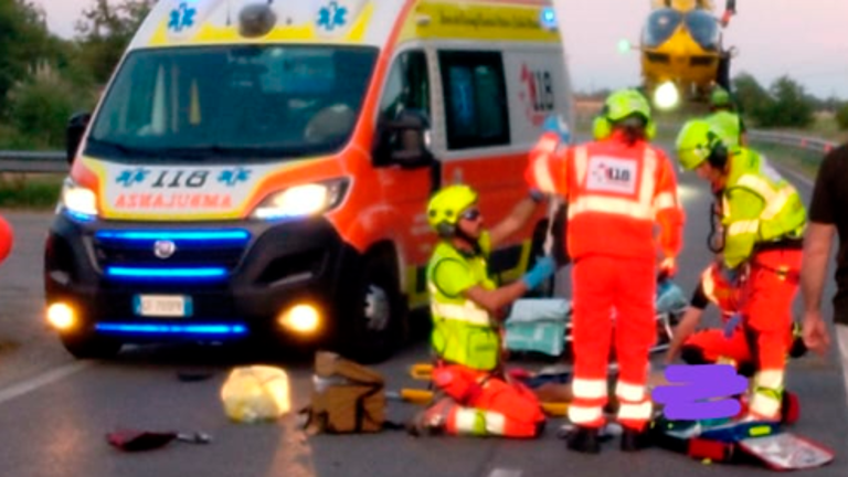 L’incidente di via Canala FOTO MASSIMO FIORENTINI