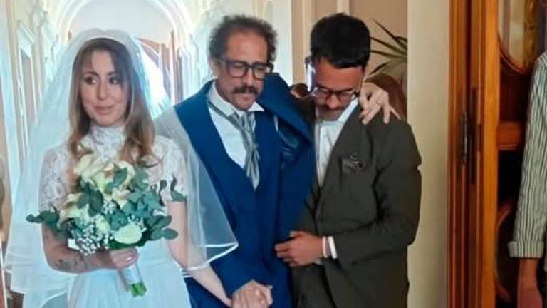 Igor Protti tra i figli Noemi e Nicholas Flavio