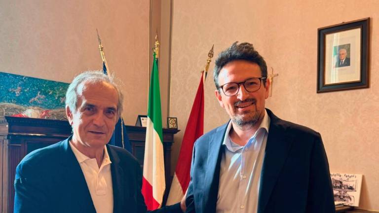 I sindaci Gian Luca Zattini e Alessandro Barattoni