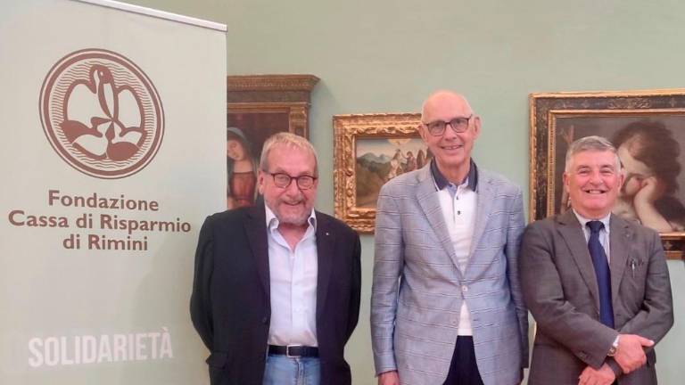 Il Cda della Fondazione Carim. Da sinistra: Giuseppe Pecci, Paolo Pasini e Carlo Carli