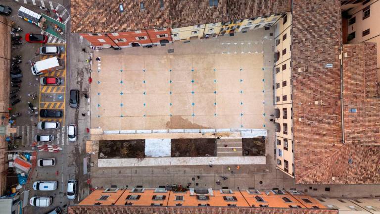 La nuova piazza Aguselli vista dall’alto