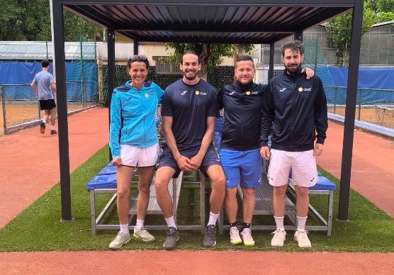 Lo staff tecnico del Ct Cicconetti: Sara Sirena, Massimiliano Zamagni, Luca Brolli e Federico Bronzetti