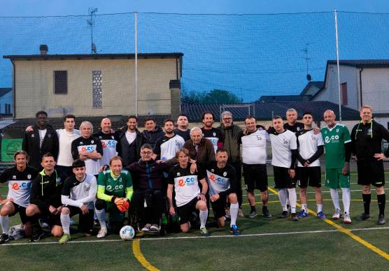 Giocatori attuali, ex, tecnici e dirigenti del Cesena presenti martedì a Traversara