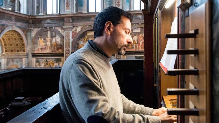 Luca Scandali all’organo del Suffragio di Savignano